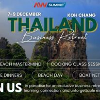 Бизнес ретрит на AWSummit Koh Chang 7-9 декабря, где вебмастера заключают сделки на пляже, а CEO встречаются босиком
