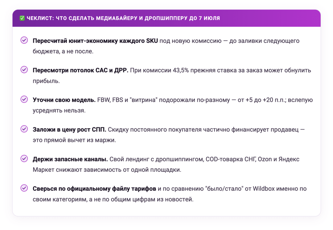 Wildberries комиссии для продавцов с 7 июля 2026 вырастут уже до 43,5%, рост затрагивает все категории маркетплейса