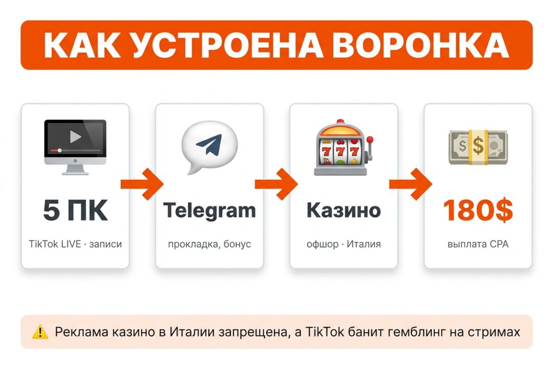 ROI 1500% на казино-стримах в TikTok: кейс, где аппрувнуто $1500, а еще $8490 висит в холде