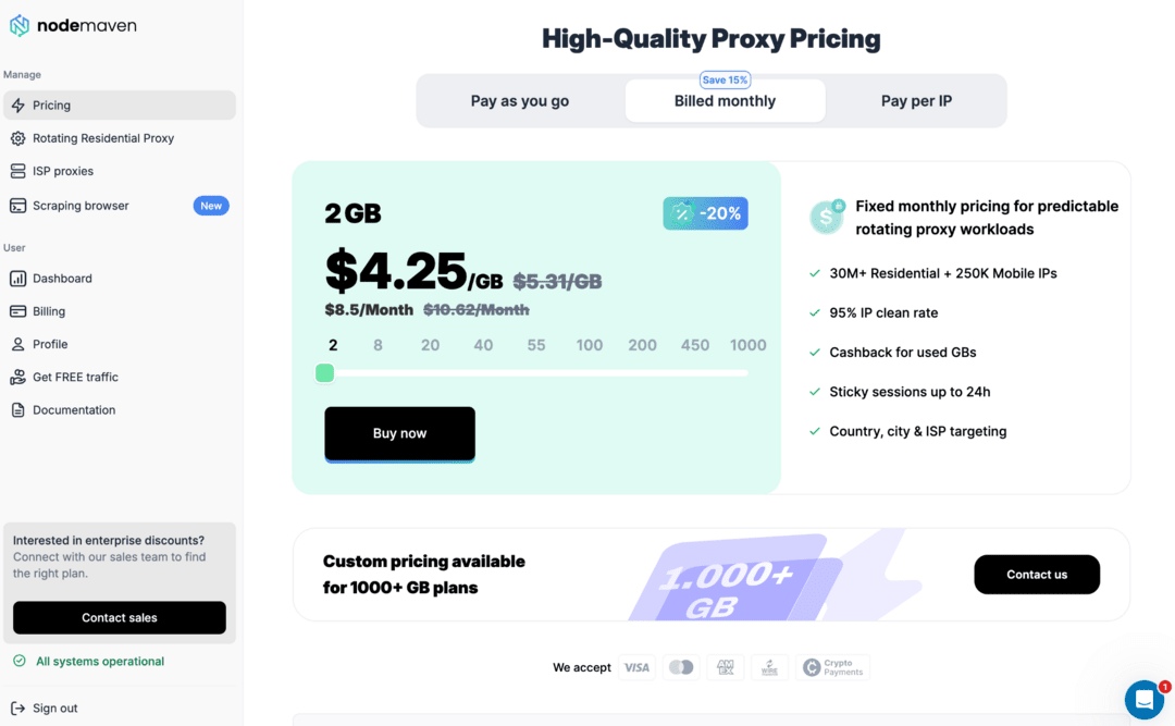 NodeMaven прокси: резидентные, мобильные и ISP для арбитража. Личный опыт и промокод GOODBRO на скидку 35%