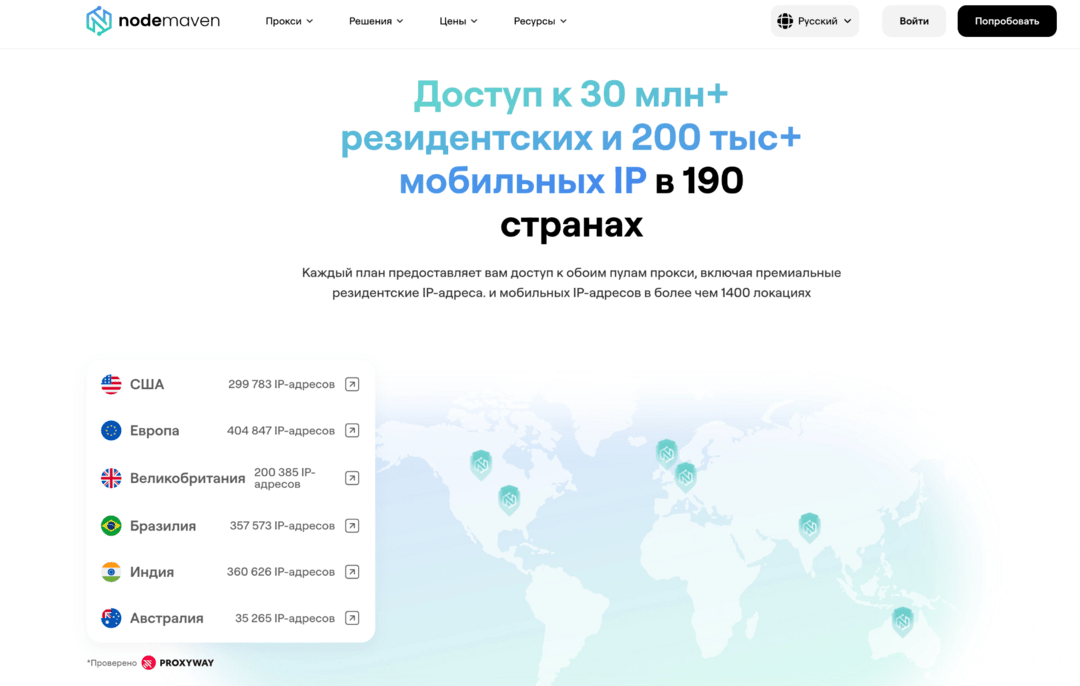 NodeMaven прокси: резидентные, мобильные и ISP для арбитража. Личный опыт и промокод GOODBRO на скидку 35%